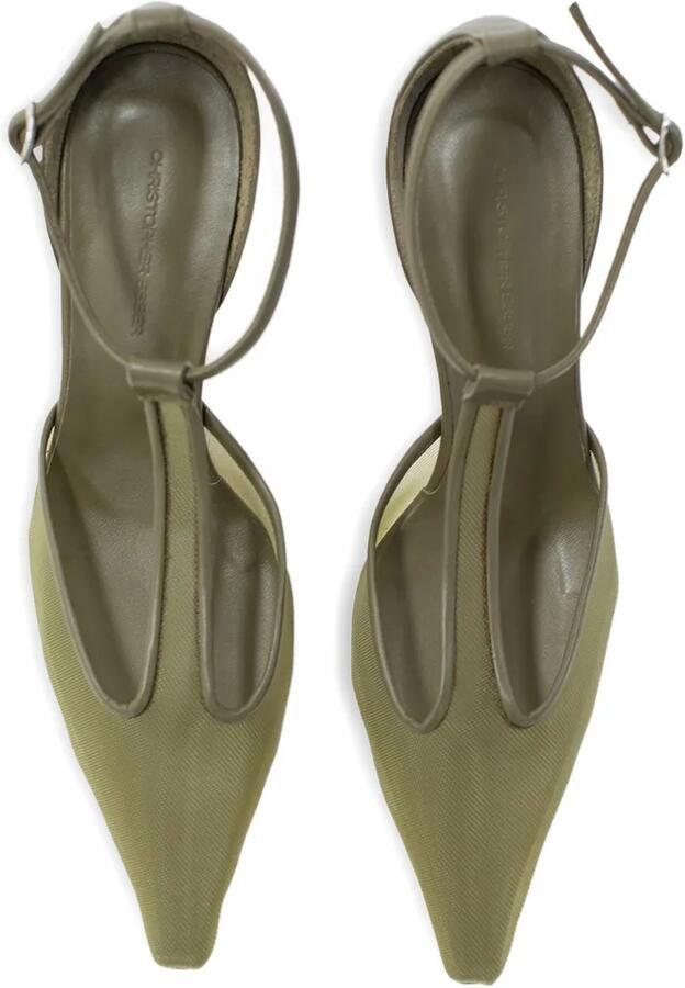 Christopher Esber Stiletto pumps met T-bandje Groen - Foto 2