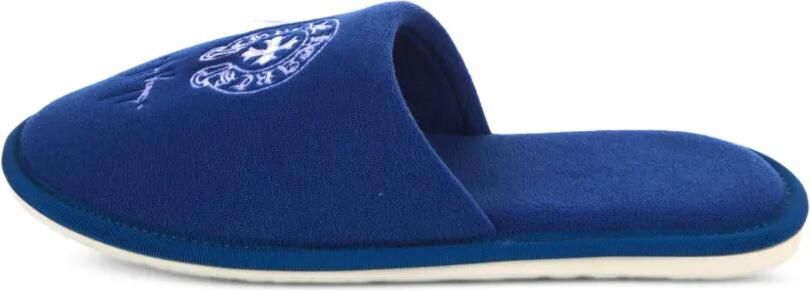 Chrome Hearts Las Vegas slippers met geborduurd logo Blauw