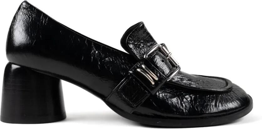 CHUCKIES buckle-fastening block-heel pumps Zwart