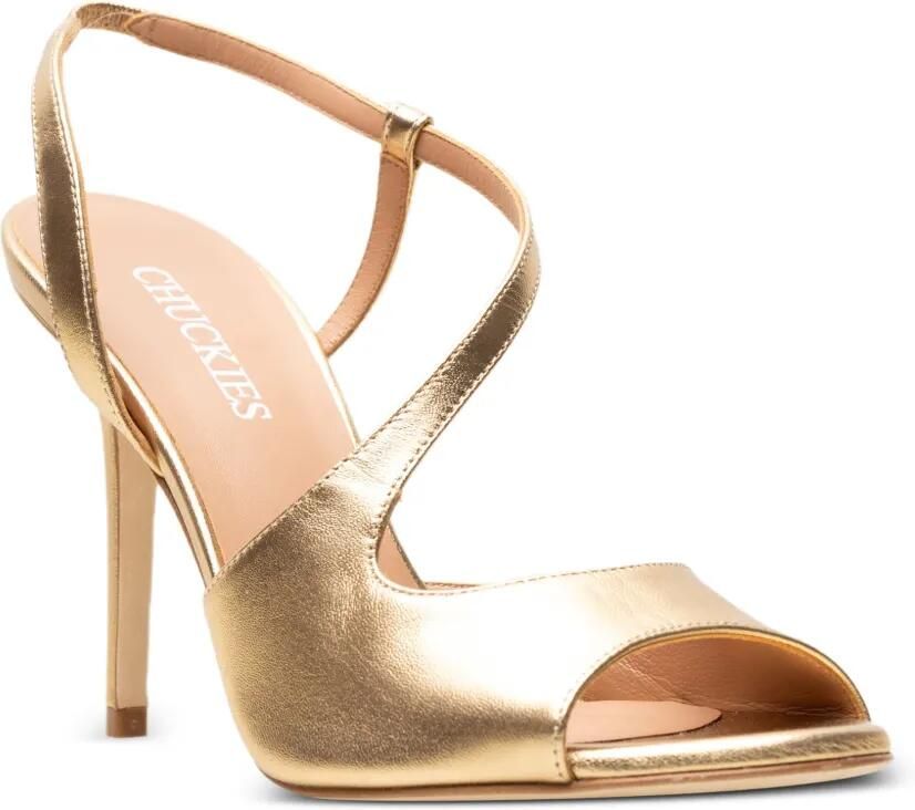 CHUCKIES Leren sandalen Goud - Foto 3