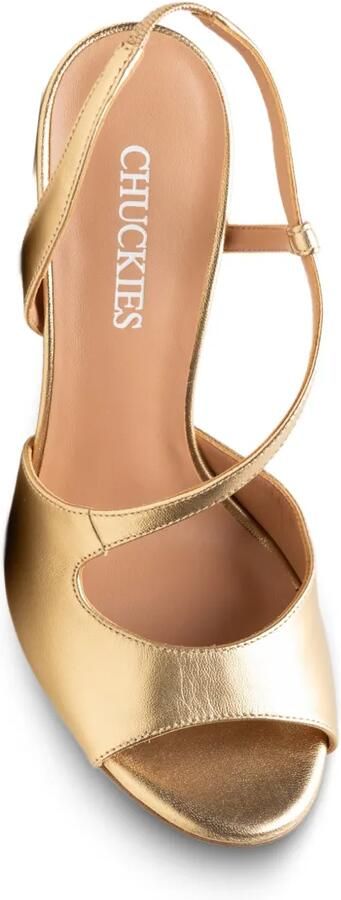 CHUCKIES Leren sandalen Goud - Foto 4