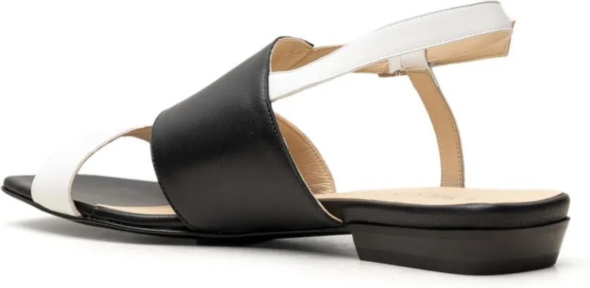 CHUCKIES Leren slingback sandalen Beige - Foto 4