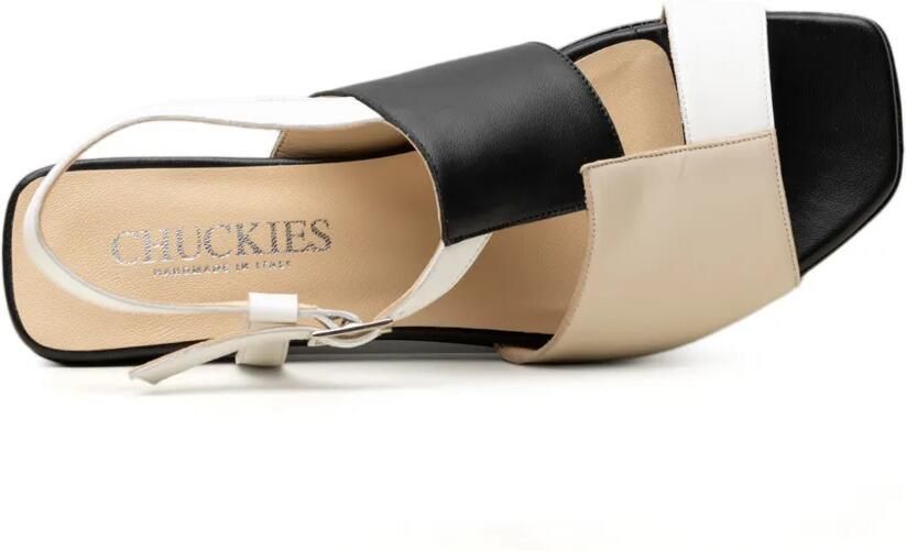 CHUCKIES Leren slingback sandalen Beige - Foto 2