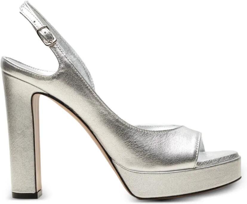 CHUCKIES Metallic sandalen met plateauzool Zilver