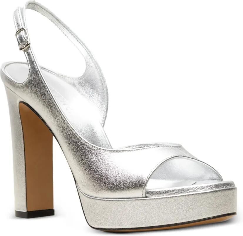 CHUCKIES Metallic sandalen met plateauzool Zilver - Foto 3
