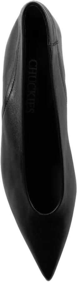 CHUCKIES pointed-toe leather pumps Zwart - Foto 4