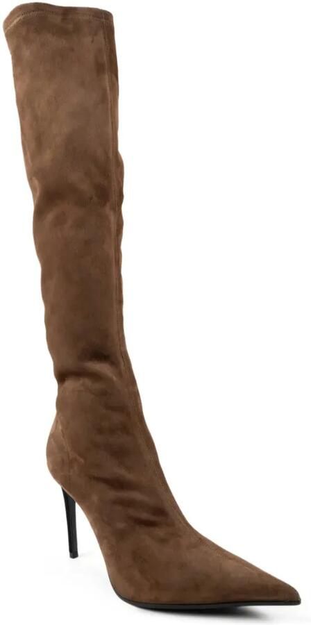 CHUCKIES pointed-toe over-the-knee boots Bruin - Foto 2