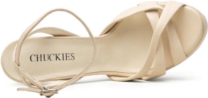CHUCKIES Sandalen met gekruiste bandjes Beige - Foto 4