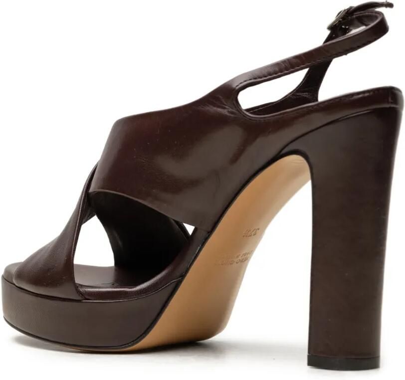 CHUCKIES Sandalen met gekruiste bandjes Bruin - Foto 3