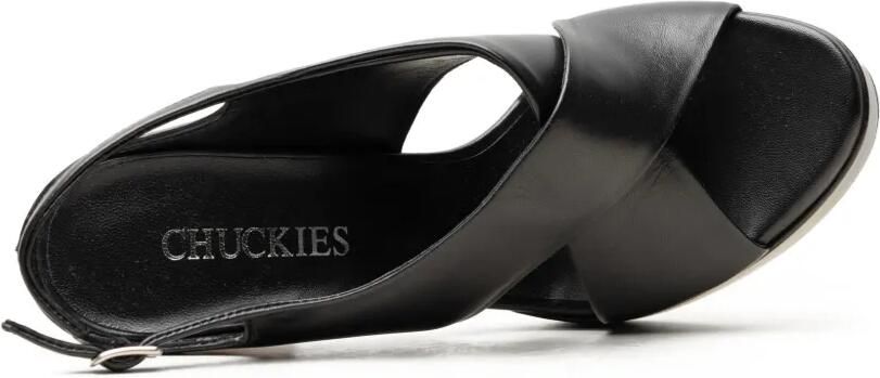 CHUCKIES Sandalen met gekruiste bandjes Zwart - Foto 4