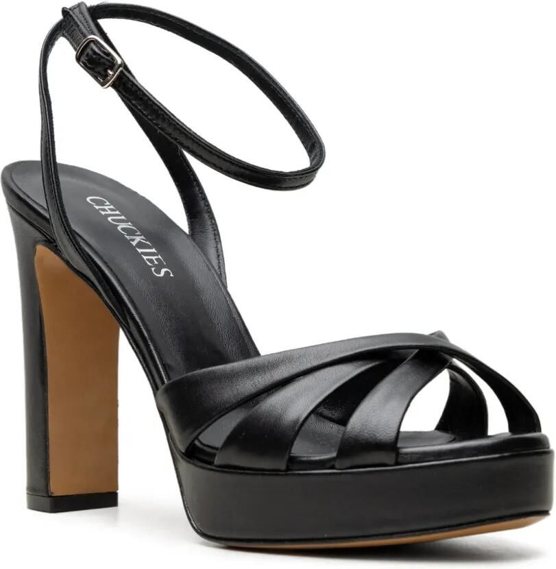 CHUCKIES Sandalen met gekruiste bandjes Zwart - Foto 2