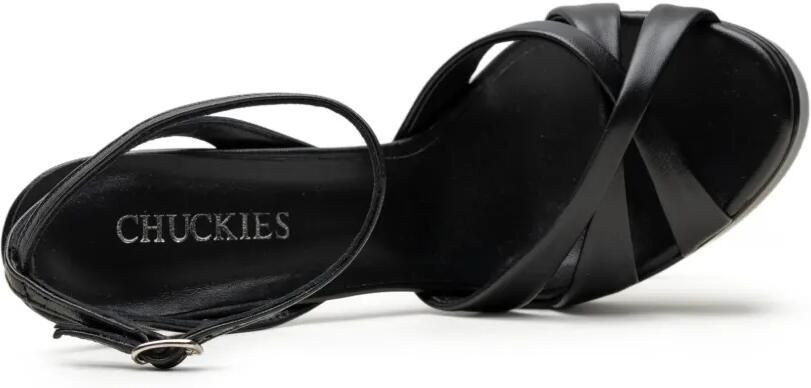 CHUCKIES Sandalen met gekruiste bandjes Zwart - Foto 4