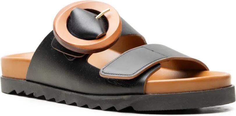 CHUCKIES Sandalen met klittenband en gespdetail Zwart - Foto 2