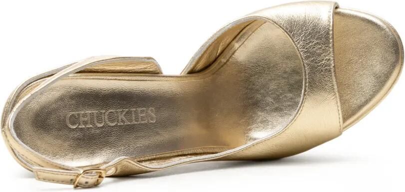 CHUCKIES Sandalen met plateauzool Goud - Foto 3