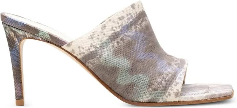 CHUCKIES Sandalen met slangen-effect en hak Grijs