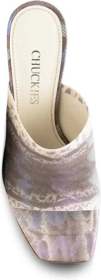 CHUCKIES Sandalen met slangen-effect en hak Grijs - Foto 4