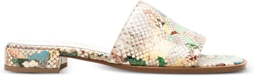 CHUCKIES Sandalen met slangenleer-effect Beige