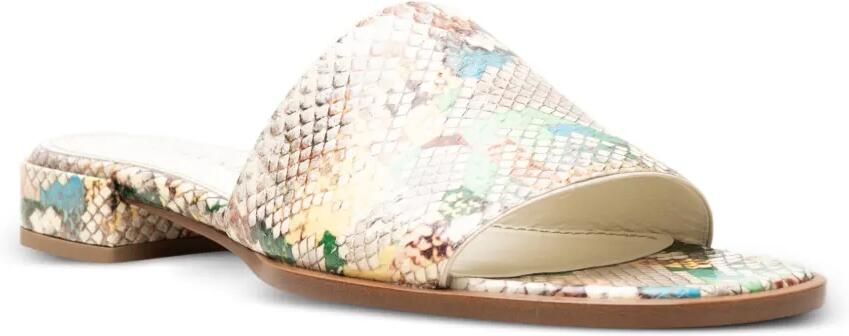 CHUCKIES Sandalen met slangenleer-effect Beige - Foto 3