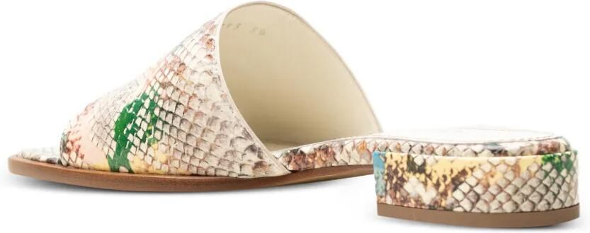 CHUCKIES Sandalen met slangenleer-effect Beige - Foto 4