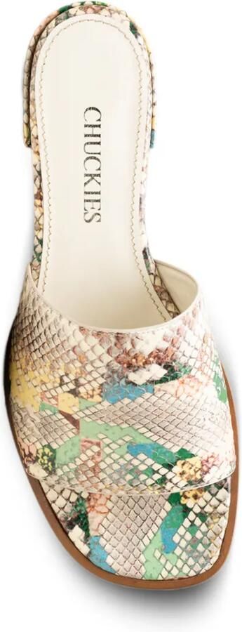CHUCKIES Sandalen met slangenleer-effect Beige - Foto 2