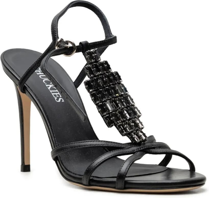 CHUCKIES Sandalen verfraaid met kristallen Zwart - Foto 2
