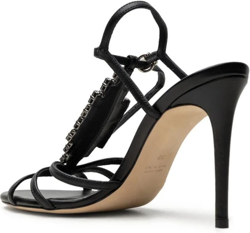 CHUCKIES Sandalen verfraaid met kristallen Zwart - Foto 3
