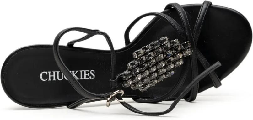 CHUCKIES Sandalen verfraaid met kristallen Zwart - Foto 4