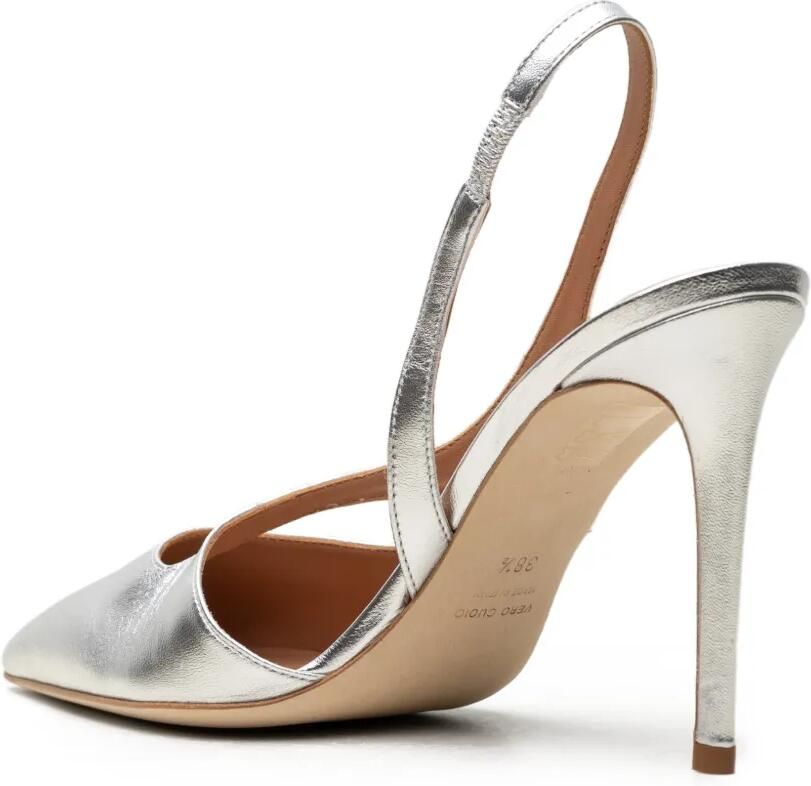 CHUCKIES Slingback pumps met metallic afwerking Zilver - Foto 2