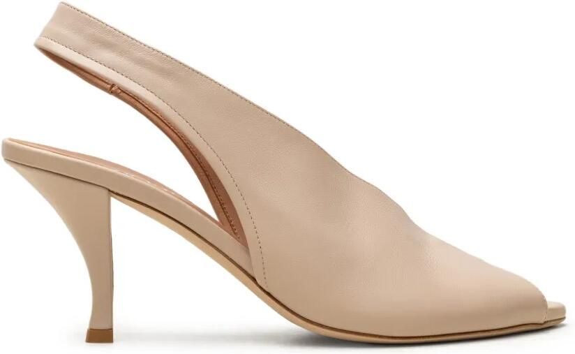 CHUCKIES Slingback pumps met open neus Beige