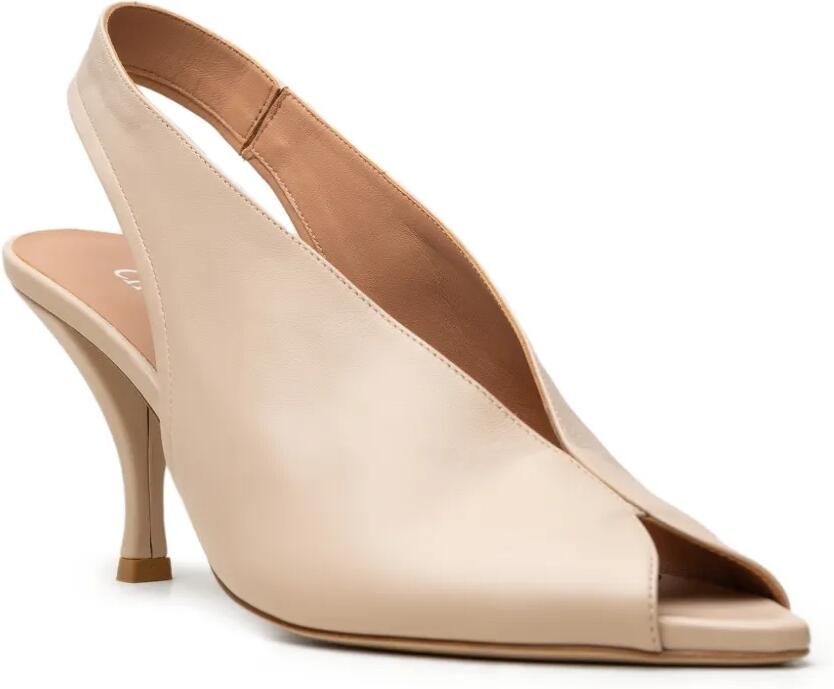 CHUCKIES Slingback pumps met open neus Beige - Foto 2