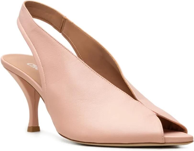 CHUCKIES Slingback pumps met open neus Roze - Foto 3