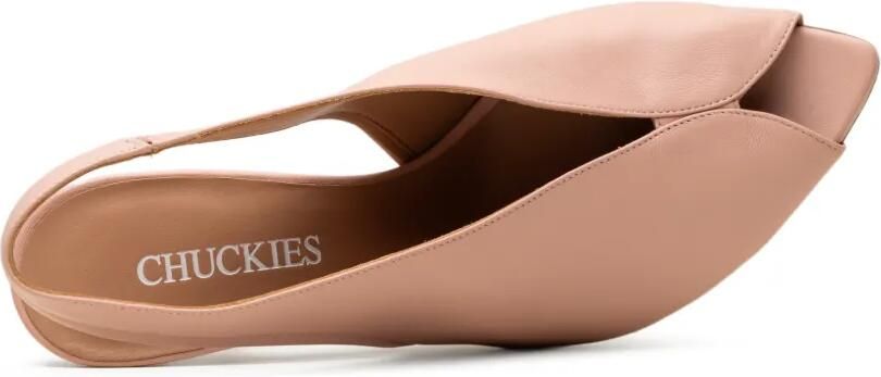 CHUCKIES Slingback pumps met open neus Roze - Foto 4