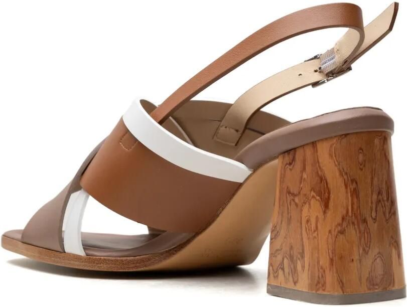 CHUCKIES Slingback sandalen met gekruiste bandjes Beige - Foto 3