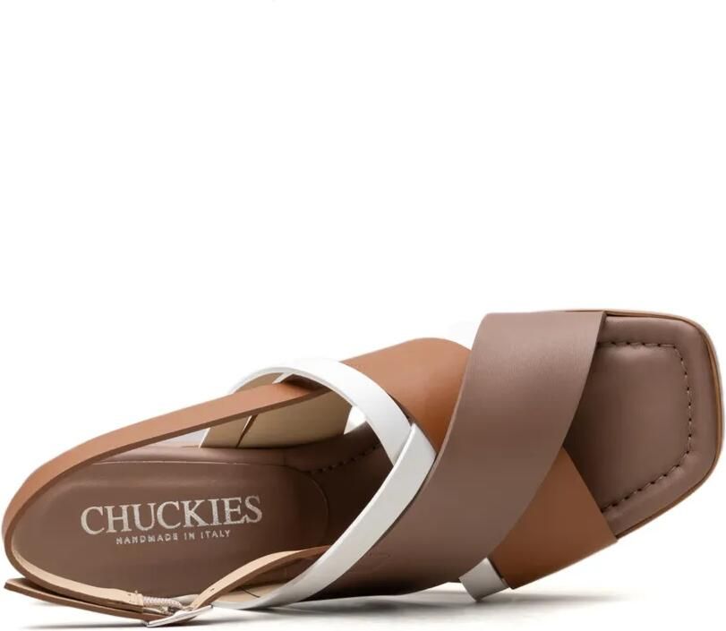 CHUCKIES Slingback sandalen met gekruiste bandjes Beige - Foto 2