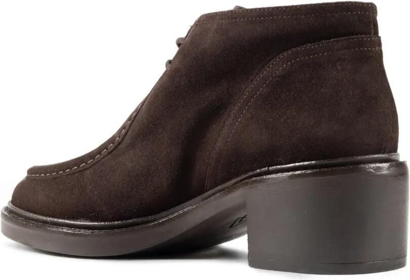 CHUCKIES Suède pumps met veters Bruin - Foto 2
