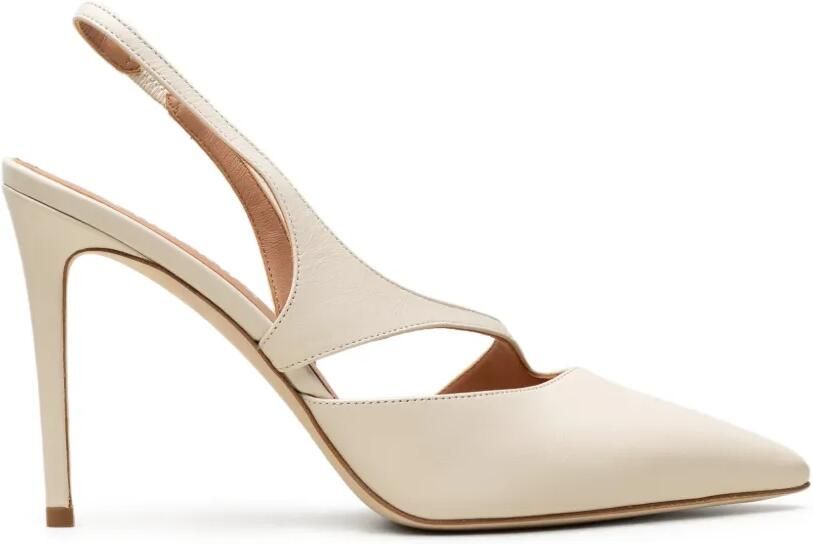 CHUCKIES Uitgesneden slingback pumps Beige