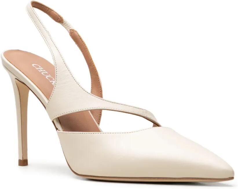 CHUCKIES Uitgesneden slingback pumps Beige - Foto 3