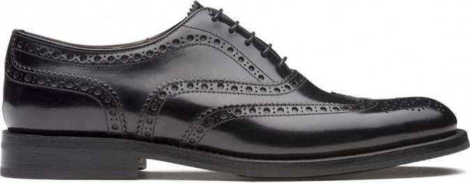 Dames Schoenen voor voor Platte schoenen voor Veterschoenen en Churchs Leer Burwood Oxford Schoenen in het Zwart laarzen 