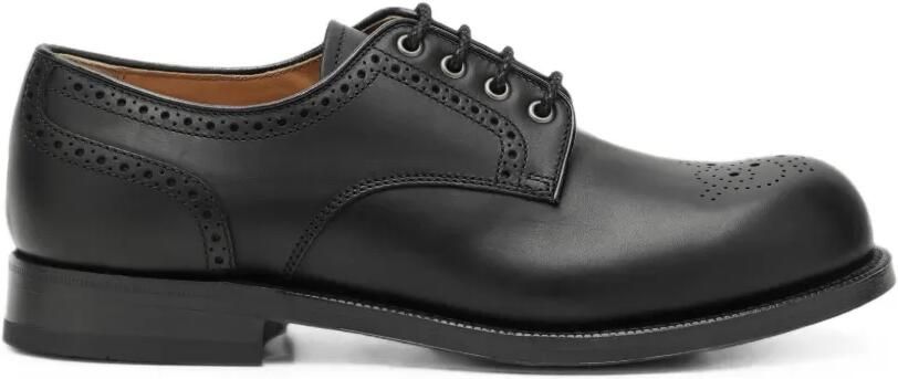 Church's Kalfsleren derby schoenen met brogue-detail Zwart