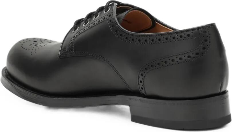 Church's Kalfsleren derby schoenen met brogue-detail Zwart - Foto 3