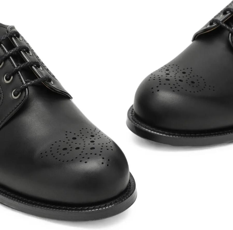 Church's Kalfsleren derby schoenen met brogue-detail Zwart - Foto 2