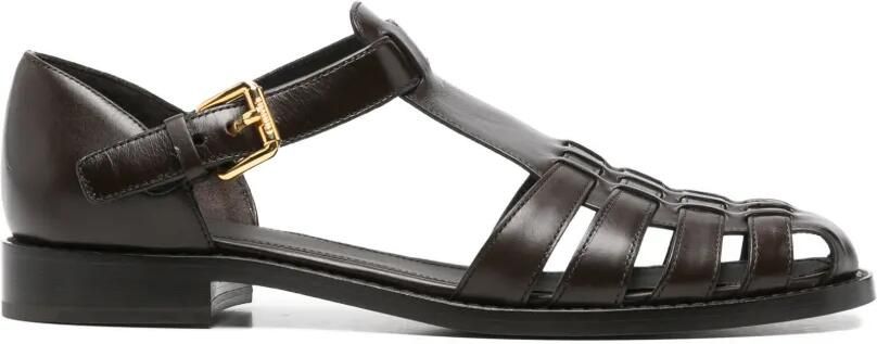 Church's Kelsey leren sandalen met gekooide constructie Bruin