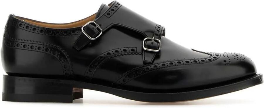 Church's Leren brogues met gespbandje Zwart
