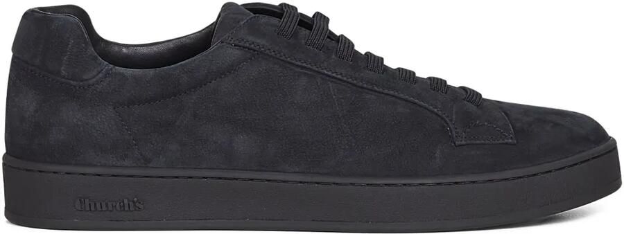 Church's Ludlow sneakers met elastisch kant en ronde neus Zwart