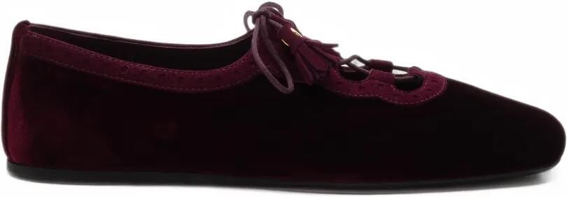 Church's Rhea fluwelen ghillie ballerina's Rood