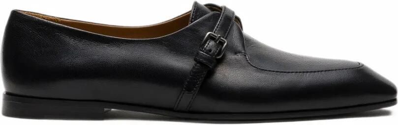 Church's Sienna geborstelde geitenleren loafers met gespbandje Zwart