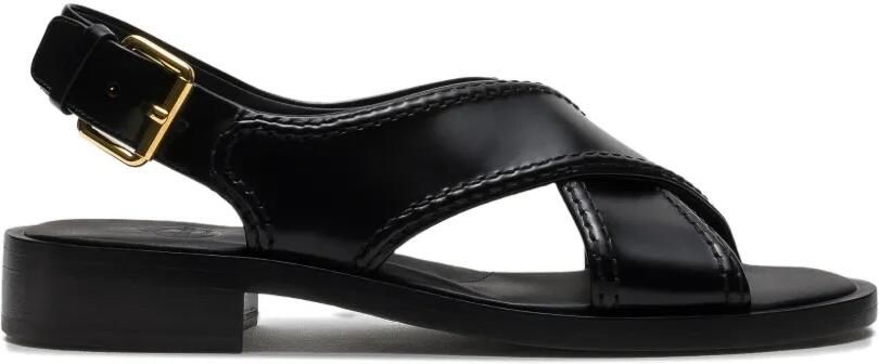Church's Sondra sandalen met decoratief stiksel en gekruist detail Zwart