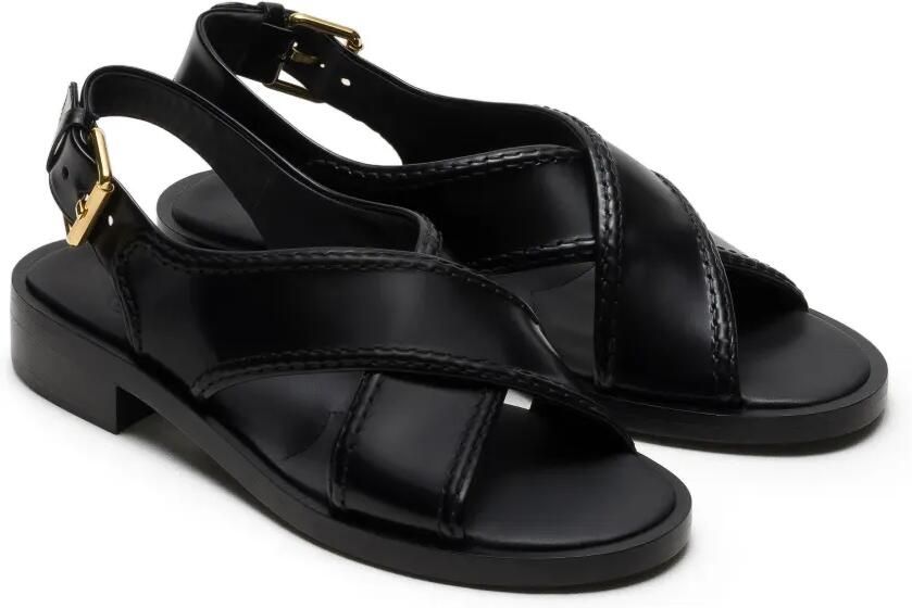 Church's Sondra sandalen met decoratief stiksel en gekruist detail Zwart - Foto 4