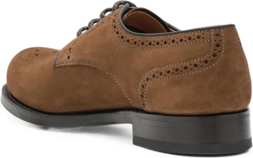 Church's Suède derby schoenen met brogue-details Bruin - Foto 3