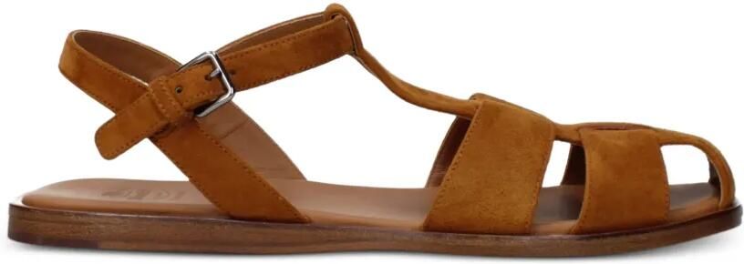 Church's Suède sandalen met T-bandje Bruin